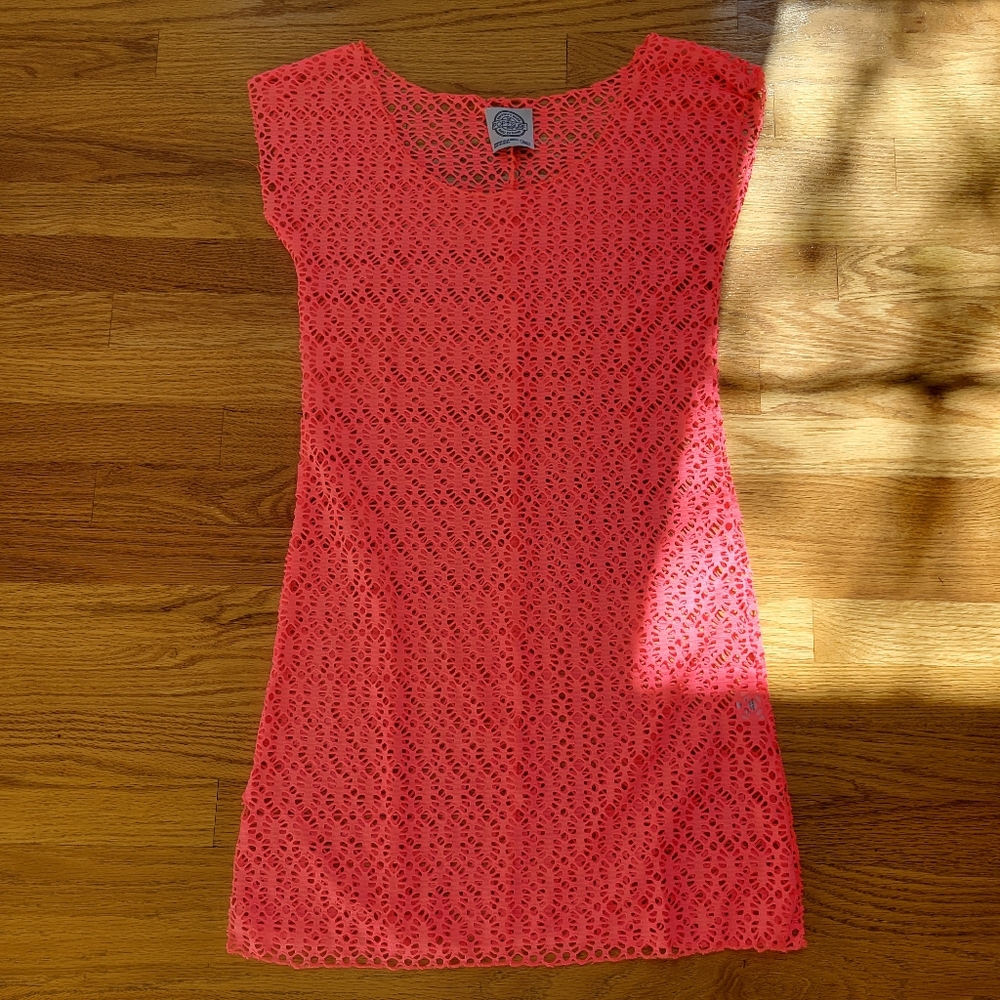 Hot pink Pop Surf swim suit cover up, size small